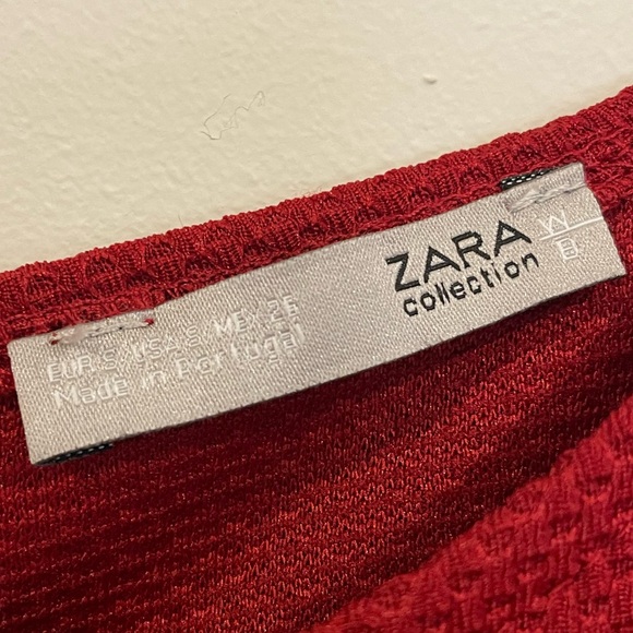 Zara Vibrant Red Wide Leg Jumpsuit - Picture 2 of 4